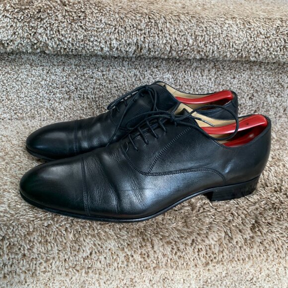 Chanel Uniform Men's Black Lace- up Leather Shoes- - Picture 1 of 14
